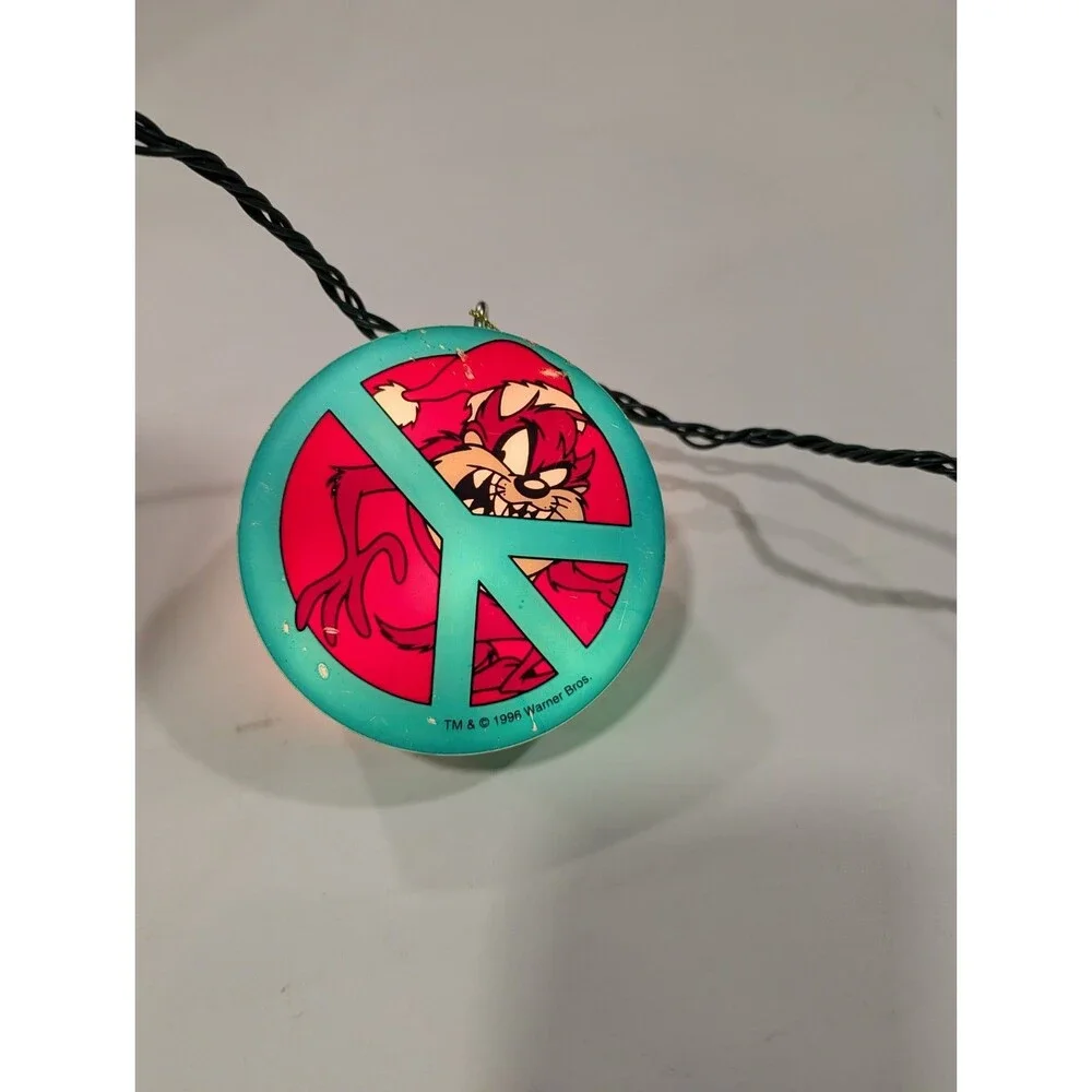 Vintage RARE Warner Bros Looney Tunes String Lights Ribbon Spool Design